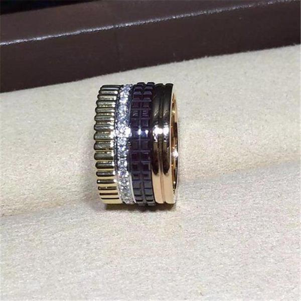 Jewelry factory in Shenzhen, China Br wide ring 18k white gold yellow gold rose gold diamond ring