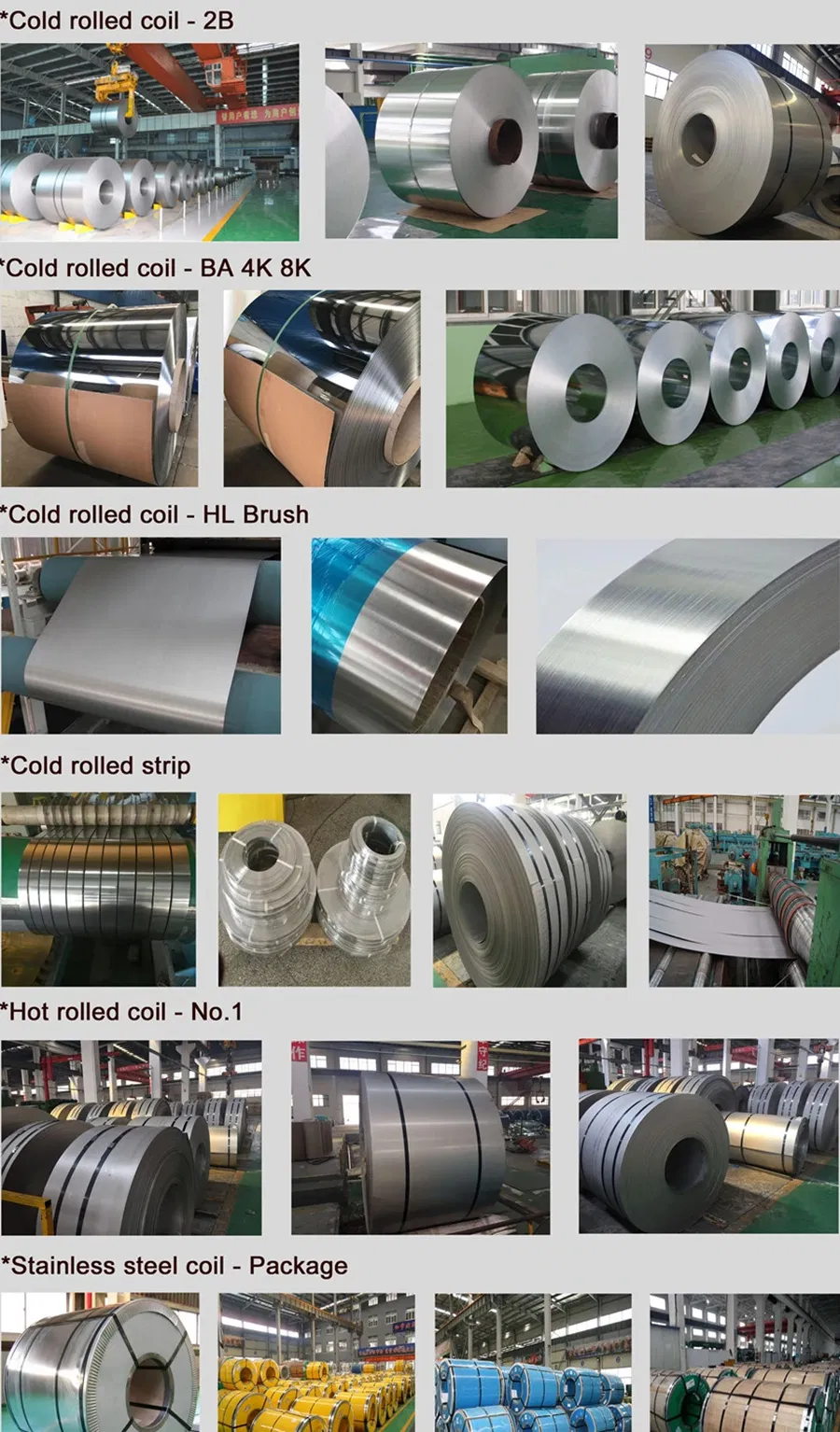 0.3*1000*1500mm 316 Stainless Steel Coil One Coil Weight of 5-8 TONS Durability Material