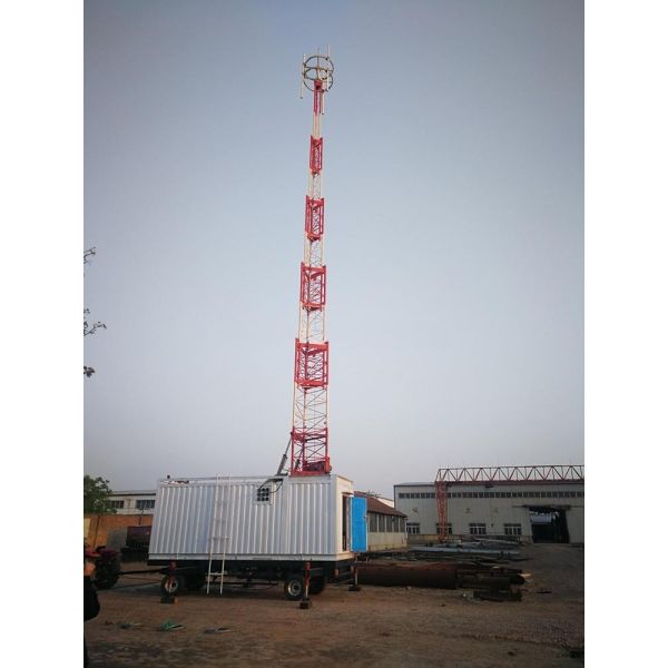 Heavy Duty Telescopic Tower with Vertical Deviation Less Than One Per Thousand Offering Performance for Communication and Lighting Tasks