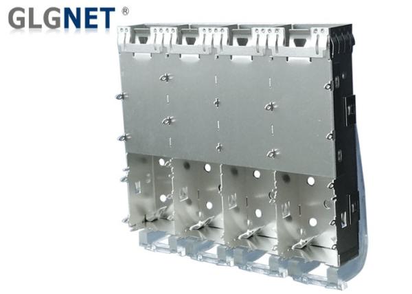Stampled Formed Metal Sfp+ Cage Right Angle With Heat Dissipation Hole