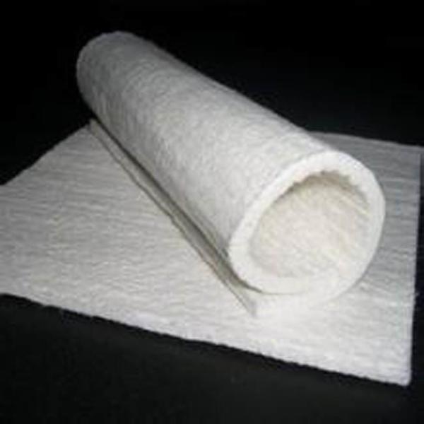 White color 25mm thickness fiberglass needle mat used for insulation