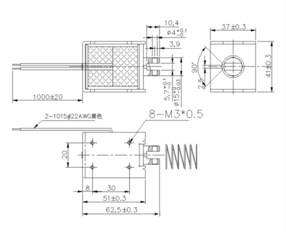 соленоид распорядка силы DC 26V 2mm пушпульный