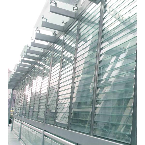 Transparent Frosted Sunshade Glass Louvers Window Good Permeability