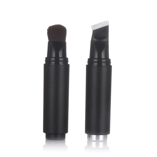 Black Color Airless Skincare Bottle 20ml Plastic Airless Lotion Bottle with Brush Head
