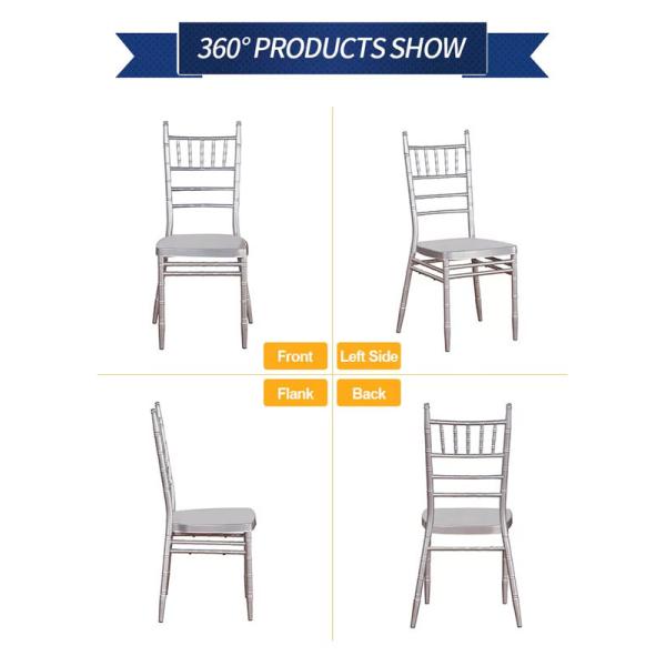 Weeding Gold Metal Hotel Banquet Chairs Stackable Wedding Chiavari Tiffany Chair