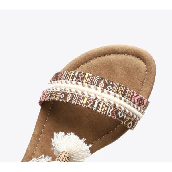 Women Sandals Bohemian Slope Heel Sandals Seaside Sandals Roman Open Toe Sandals