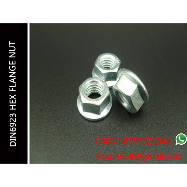 Hex Flange Nut M8 Zinc Plated Flange Nut,Grade 4.8,1 bag per 50 Kg package,DIN6923