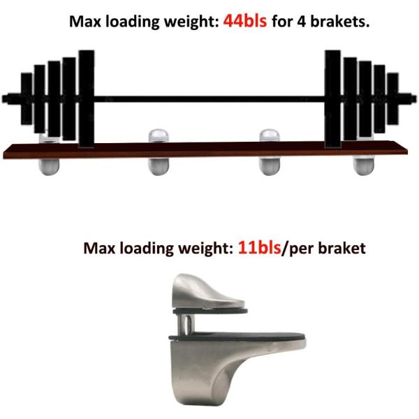 Modern Furniture Hardware Glass Shelf Bracket with Adjustable Glass to Glass Support