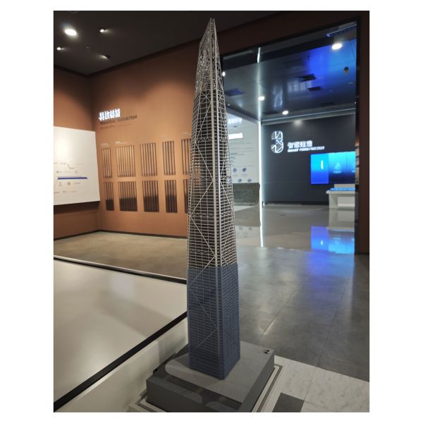 Super High Rise Landmark Skyscraper Model Architectural Scale Model Modern Office Tower Real Estate Urban Commercial Building LED Diorama