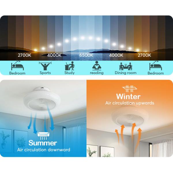 Ventilador de teto decorativo de 18 polegadas com luzes 6 opção de velocidade e funcionalidade dimmable