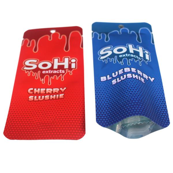 Eco Friendly 3 Side Seal Pouch Plastic Soft Touch Vape Packing
