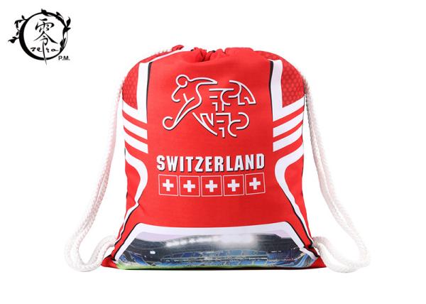 Customized Switzerland Soccer Team Cinch Gym Bag Decoration Training With Logo