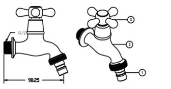 Modern Wall Mounted Single Cold Water Taps Ceramic Cartridge HN-5F04 , 0.05MPA