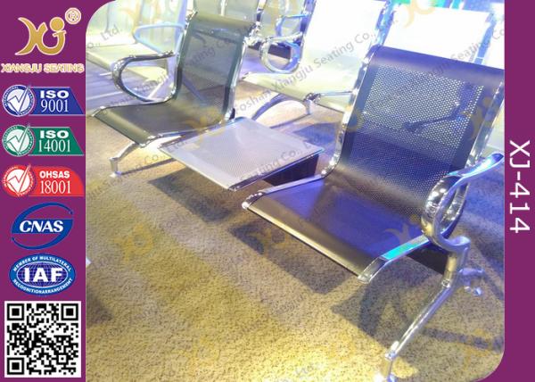 Polish Finish Upholstered Public Waiting Chairs For Government Seat Area