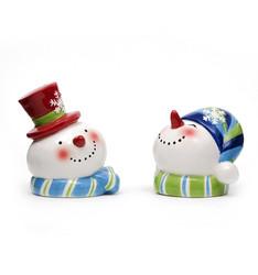 Lovely 3d Ceramic Spice Set Cruet Set Salt And Pepper Shaker Pots For Christmas
