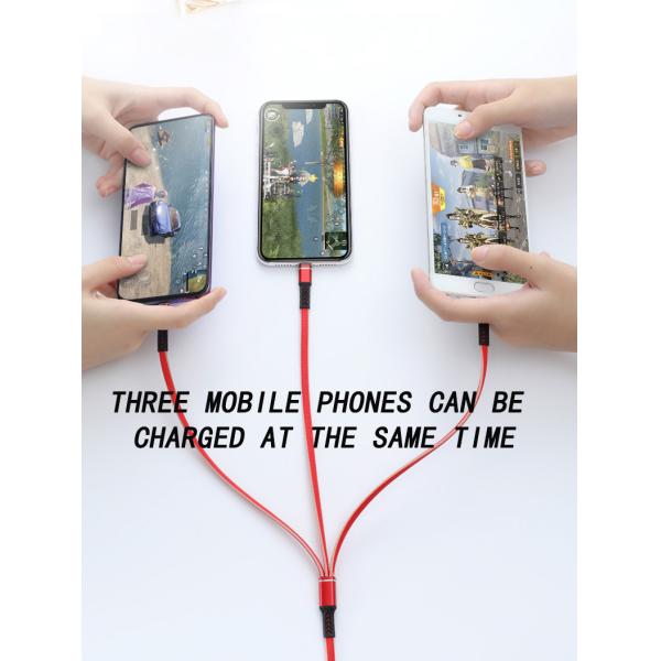 3 в 1 типе мобильном телефоне зарядного кабеля 3A USB 2,0 1.2m быстром поручая c