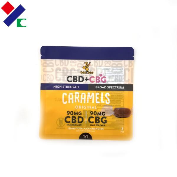 High Barrier 3 Sides Seal Pouch NY LDPE Custom Printed Embossed Food Plastic Bag Tear Notch