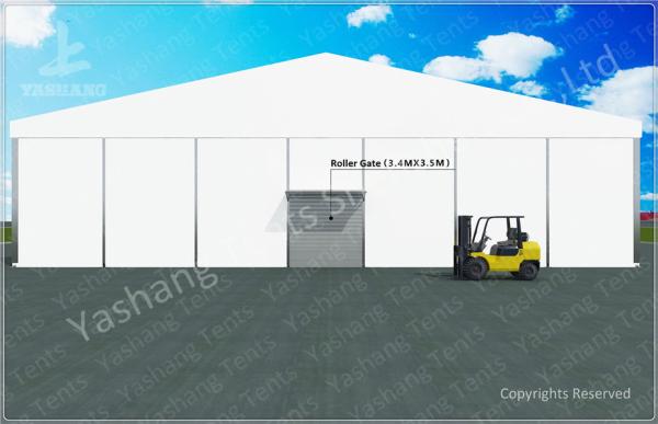 8M Height PVC Warehouse Storage Tent Anti-ultraviolet  A-Shaped Roof Top Style