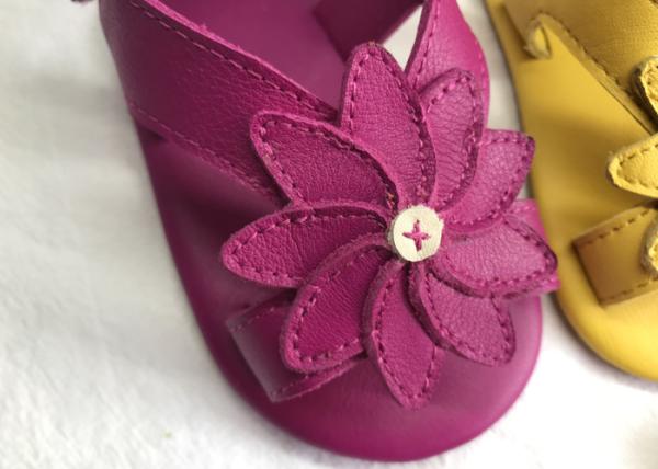 Leather Open Toe Kids Flat Sandals Breatherable Soft EURO 19 - 22