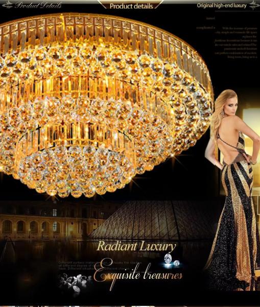 JYLIGHTING Large Custom Gold Luxury Ceiling Hanging Lamp Chandeliers K9 Crystal Chandeliers European Style in Hotel Villa Lobby