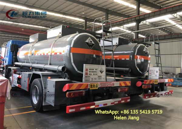 Caminhão químico líquido ácido sulfúrico do transporte de FAW 6x2 10000L RHD