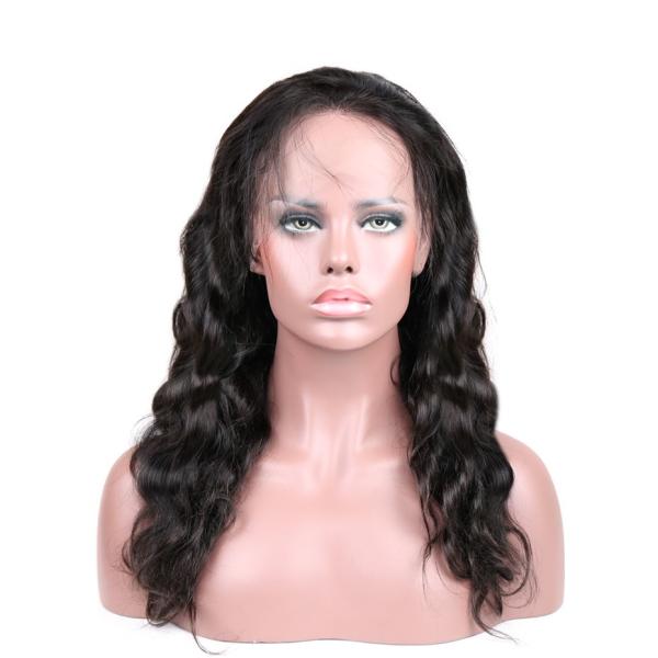 Cabelo humano da onda brasileira do corpo do Virgin da peruca, fechamento da parte dianteira do laço da peruca de 360 Frontal