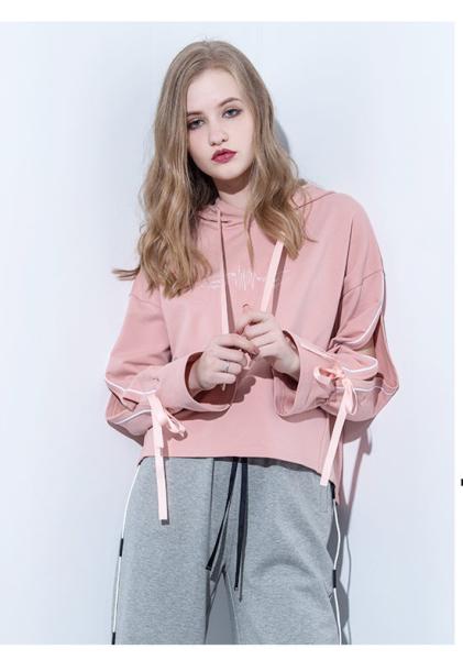 Bordado das mulheres da roupa do Hoodie da forma do OEM