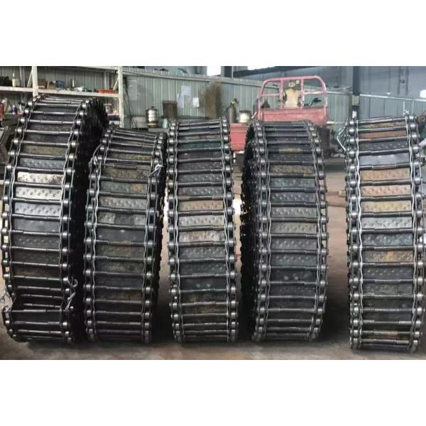 Metal High Carbon Steel  Hinged Scrap Chip Chain Plate Slat Mesh Conveyor Belt for CNC Machine