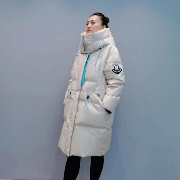 FODARLLOY F22534 Ladies Warm Hooded Cotton-padded Clothes Women Slim Long Winter Jackets Women Coats