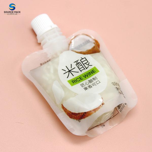 Transparent Clear Beverage Spout Pouch Plastic Liquid Juice Drink Packaging Plastic Bag