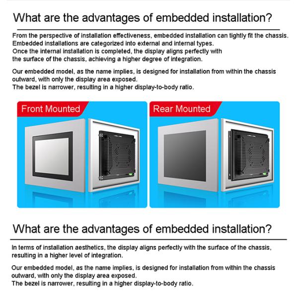 15.6 pouces IP65 Touch capacitif en acier inoxydable Android Terminal de contrôle industriel monté à l'arrière avec montage mural intégré