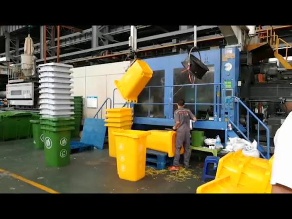 Hospital recycle outdoor 240L trash can plastic dust bin with wheels