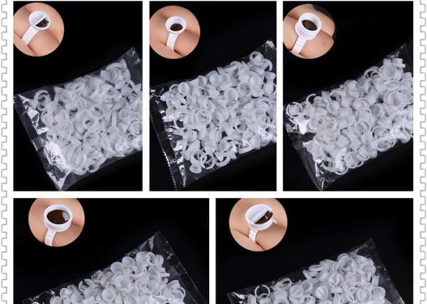 Semi Permanent Glue Ring Holder , Pigment Cup Ring For Eyebrow Eyeline Lip Makeup