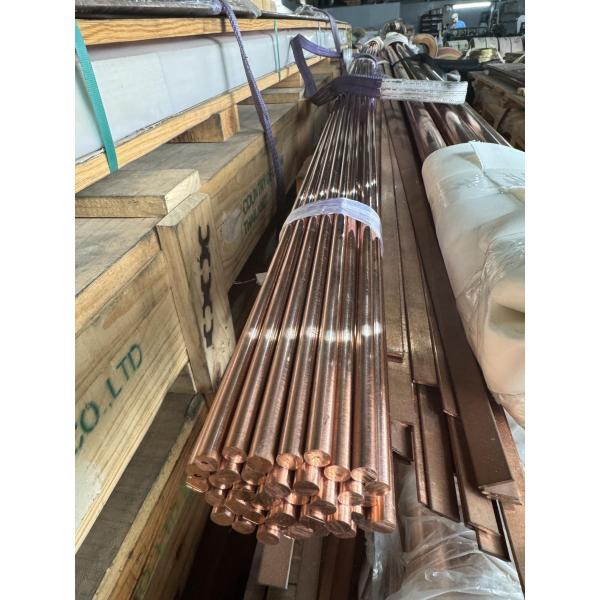 99.9% Pure C11000 H02 H04 H08 Copper Round Bar 6mm 8mm 10mm Diameter For Electric