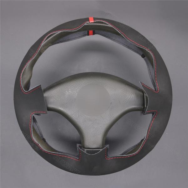 Sew Black Suede Steering Wheel Cover for Honda Civic 6 EK CTR EK3 EK4 Type R Sir EK9