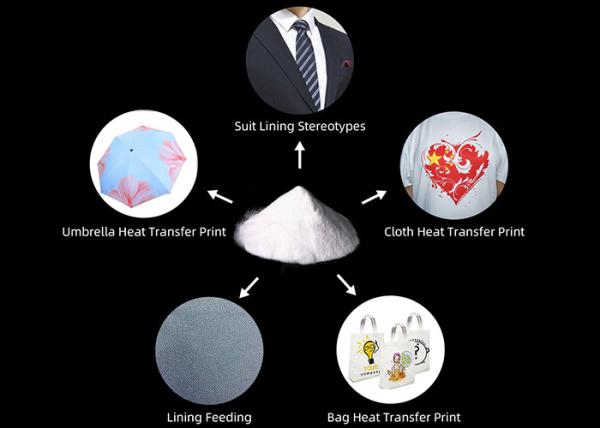 PES Hot Melt Adhesive Polyester Powder White Heat Transfer Print On T Shirt