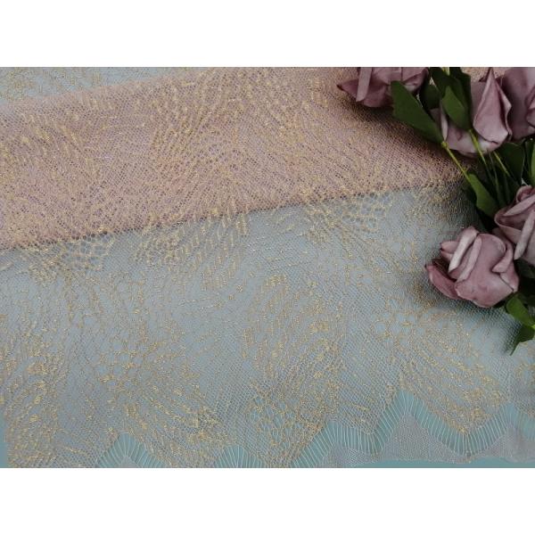 Ткань женщин ткани шнурка вышивки партии металлическая геометрическая