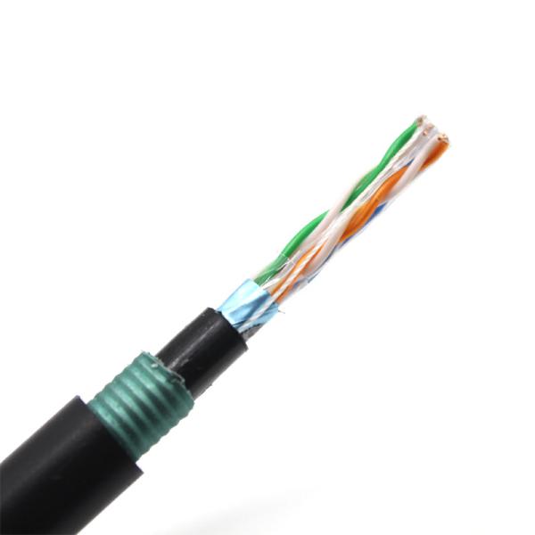 Enterro Direto Ftp Cat6 Cabo PVC PE Revestimento Cat6a Subterrâneo Aço Blindado