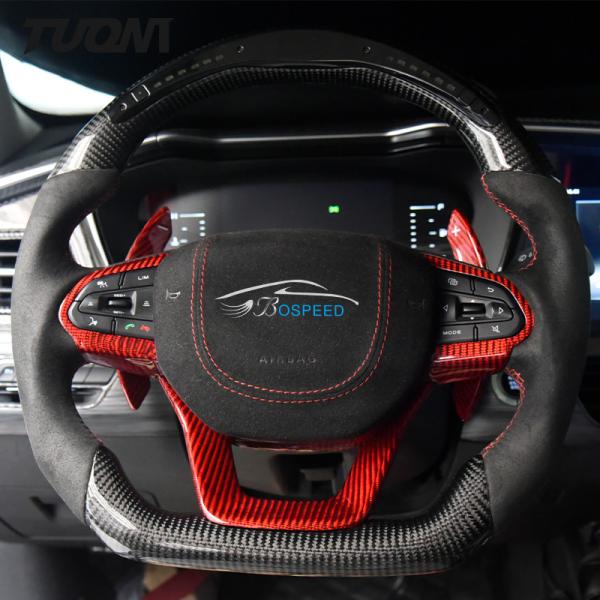 LED Display Alcantara Leather Cadillac Xt5 Steering Wheel Carbon Fiber Auto Parts