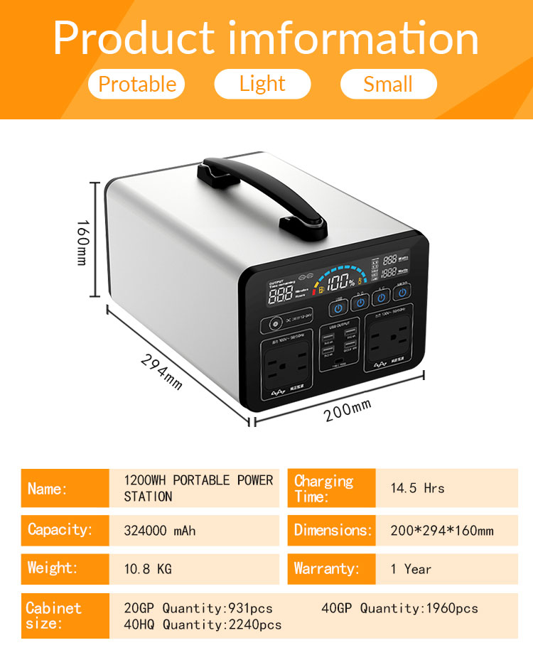 генератор литий-ионного аккумулятора 1200wh 324000mah солнечный