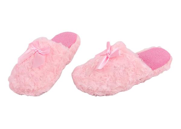 180g Lovely Indoor Reusable Hotel Slippers With Velvet Insole