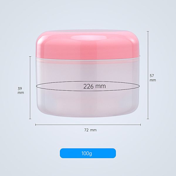 100g PP Plastic Cosmetic Jars Featuring Silk Screen Printing Hot Stamping Labelling Plating and Painting Ideal for Lotion Storage