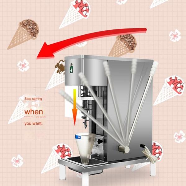 0.75kW Power Fruit Ice Cream Mixer with Easy Operation Cream Scraper Silicone Spatula