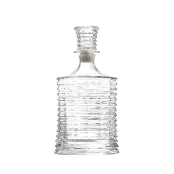 Garrafas de vodka de vidro oval de 500 ml de colarinho de alumínio e plástico para venda por atacado na China