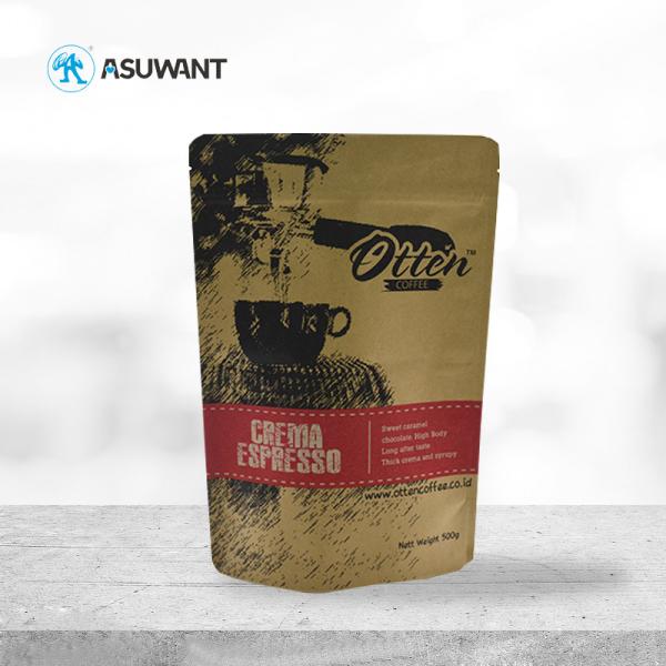 Biodegradable Gravure Printing MOPP 130mic Kraft Paper Bags