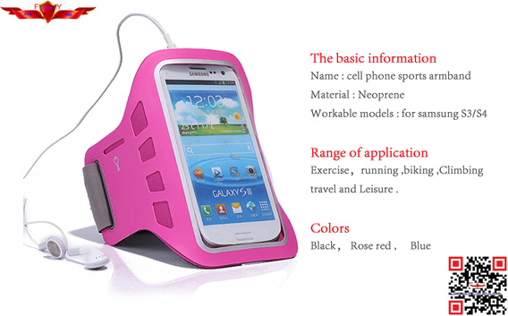 Hot Selling Outdoor Sports Armband Case For Samsung Galaxy S3 S4 Multi Color High Quality
