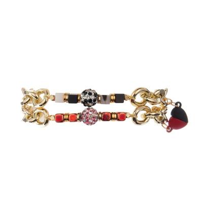 O bracelete magnético do elo de corrente do encanto do coração do amor ajustou o presente do dia de Valentim