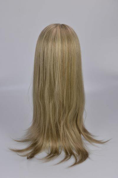 Perruques en dentelle marron moyen pour femmes, avec ligne de cheveux naturelle et véritables mèches de cheveux