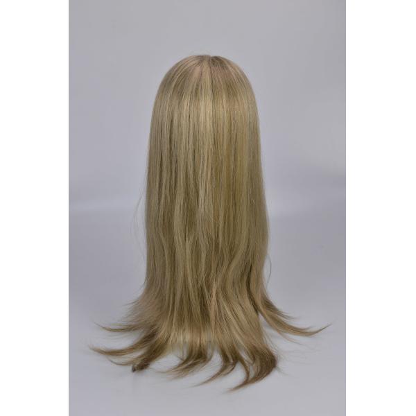 Medium Brown Lace Ladies Wigs Natural Hairline Real Hair Pieces