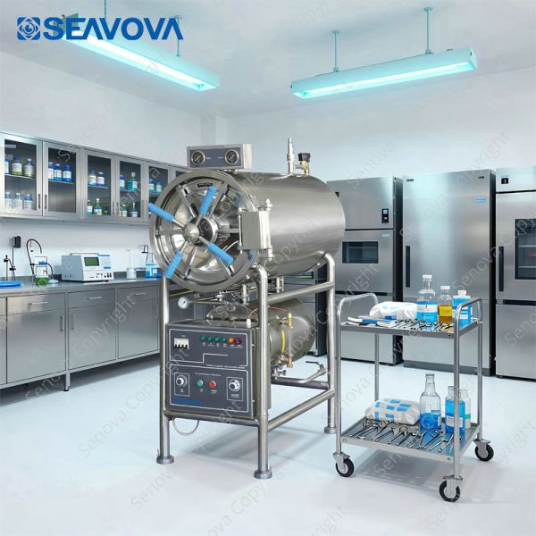 400L Horizontal Cylindrical Autoclave HCPS-B400 with Stainless Steel Structure
